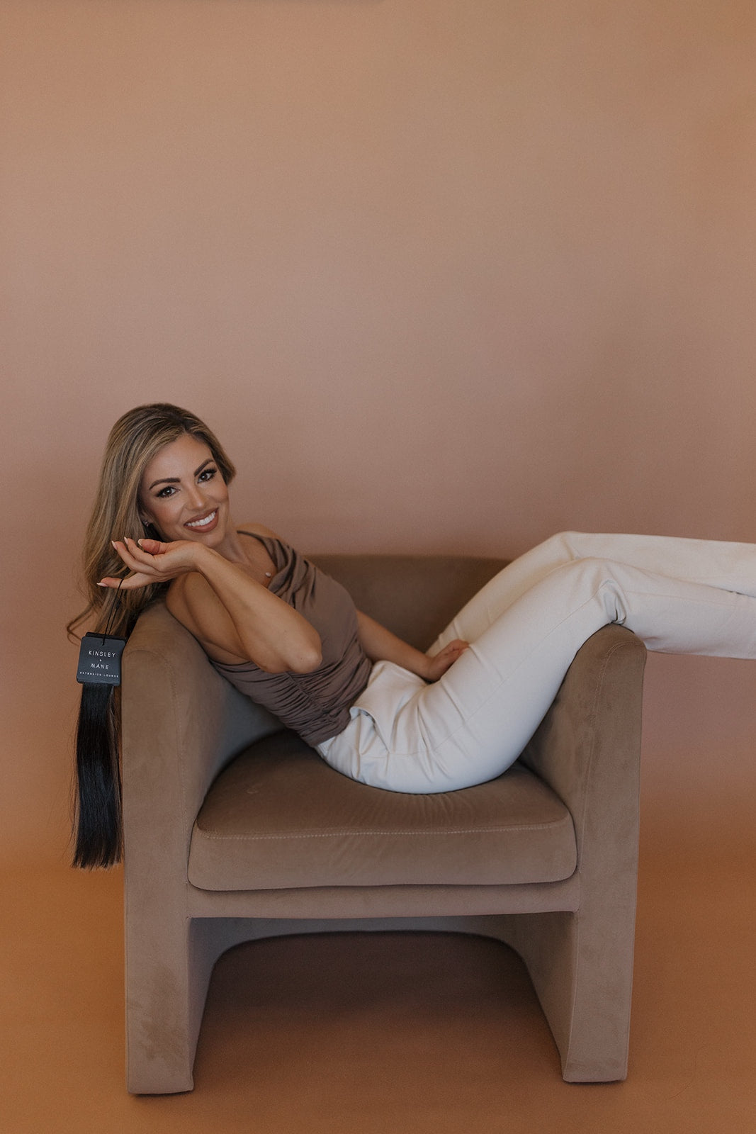 Comparing one row vs two rows of Natural Beaded Row extensions at Kinsley and Mane