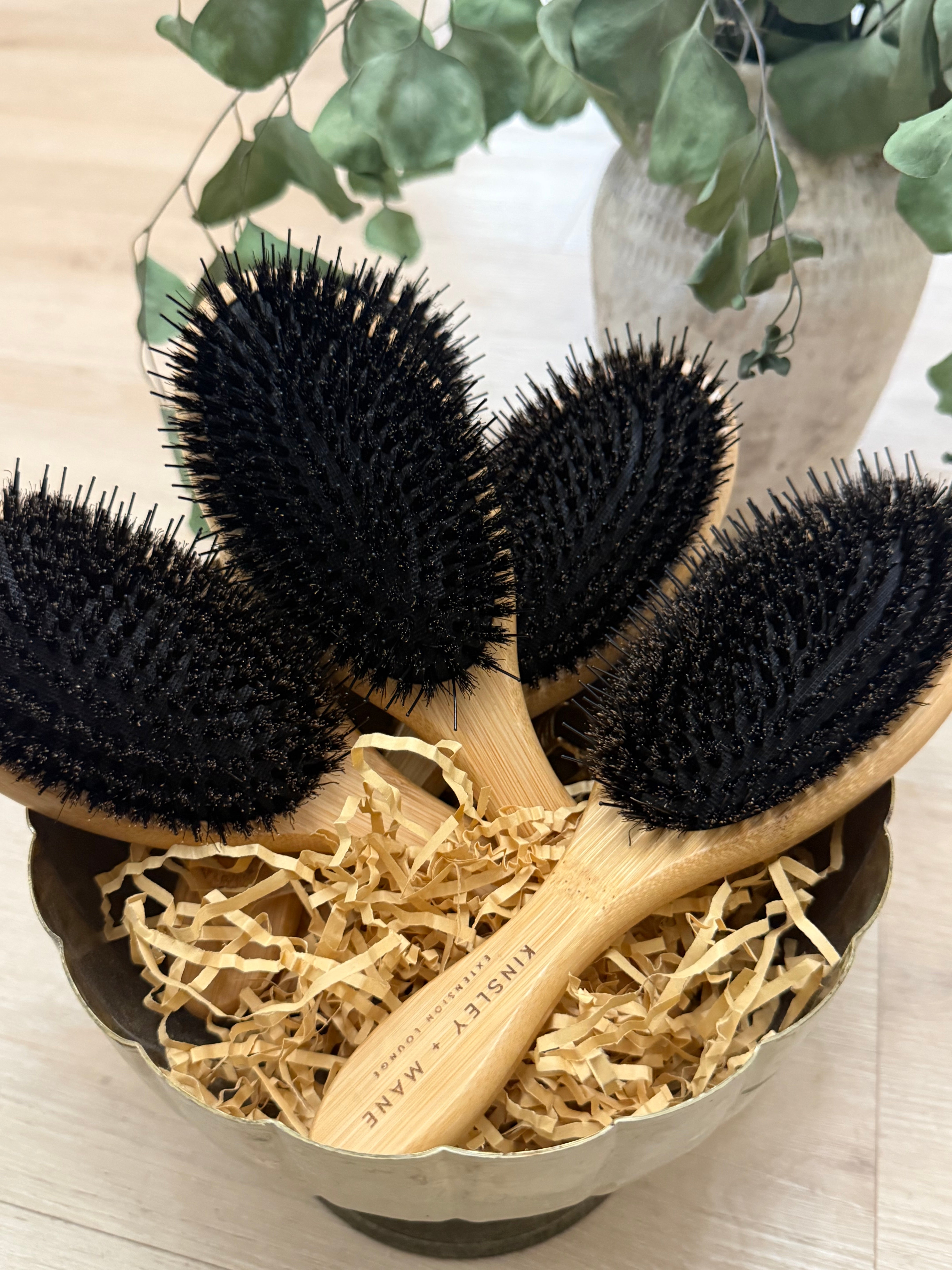 Kinsley + Mane Exclusive Wooden Boar Bristle Brush