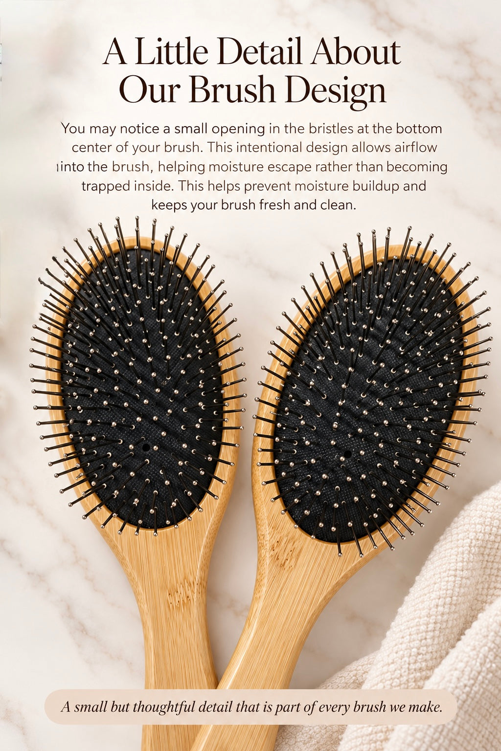 Kinsley + Mane Exclusive Wooden Brush with Metal Bristles