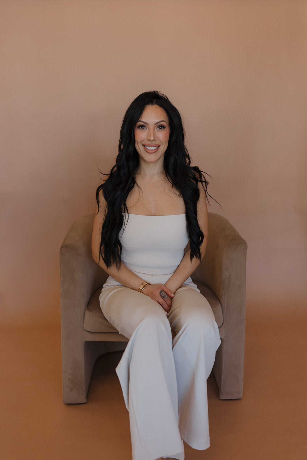 Eva, senior stylist at Kinsley and Mane hair salon with over 15 years of experience