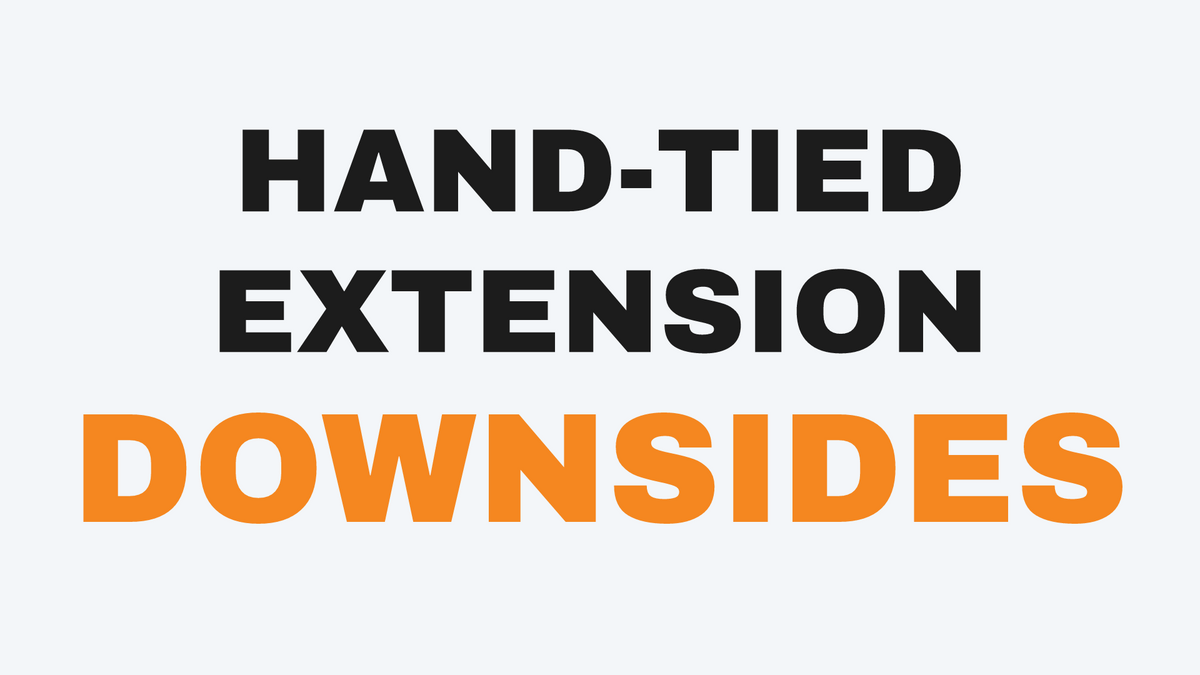 Hand-tied extensions disadvantages guide at Kinsley + Mane Hair and Extension Lounge, Bend OR.