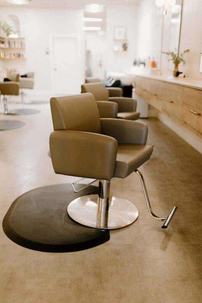 Salon chair in a luxury salon
