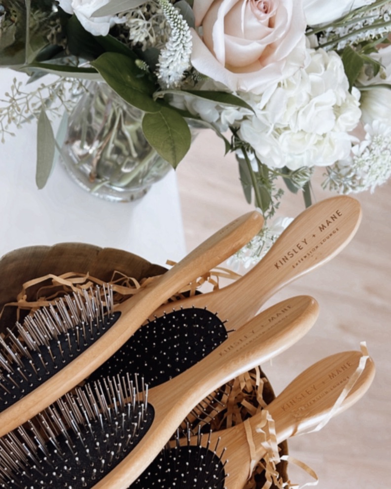 metal brush for hair care and extensions